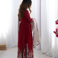 Robe "Ishika" - Bordeaux