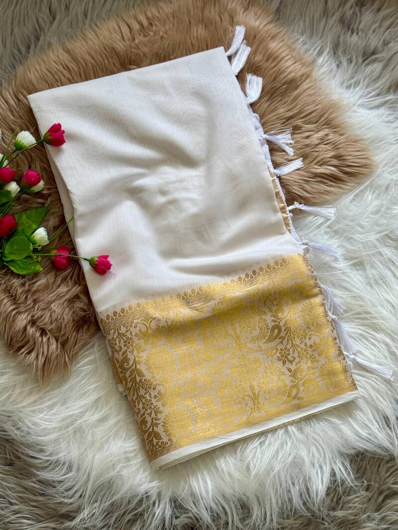 Sari en coton de soie "Assam"