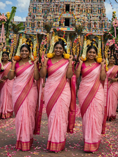 Sari "Kalyani" - Rose
