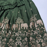Lehenga Fille collection "Divya" - Vert
