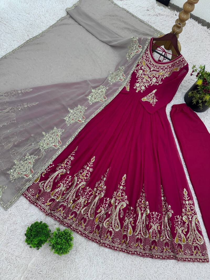 Robe "Ishika" - Rose fuschia