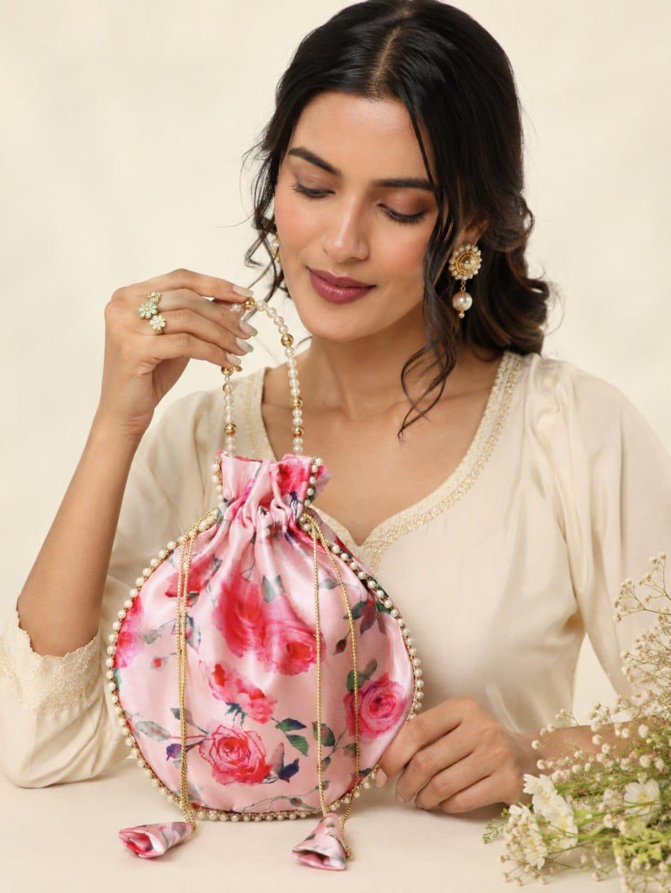 Sac potli indien fleuri