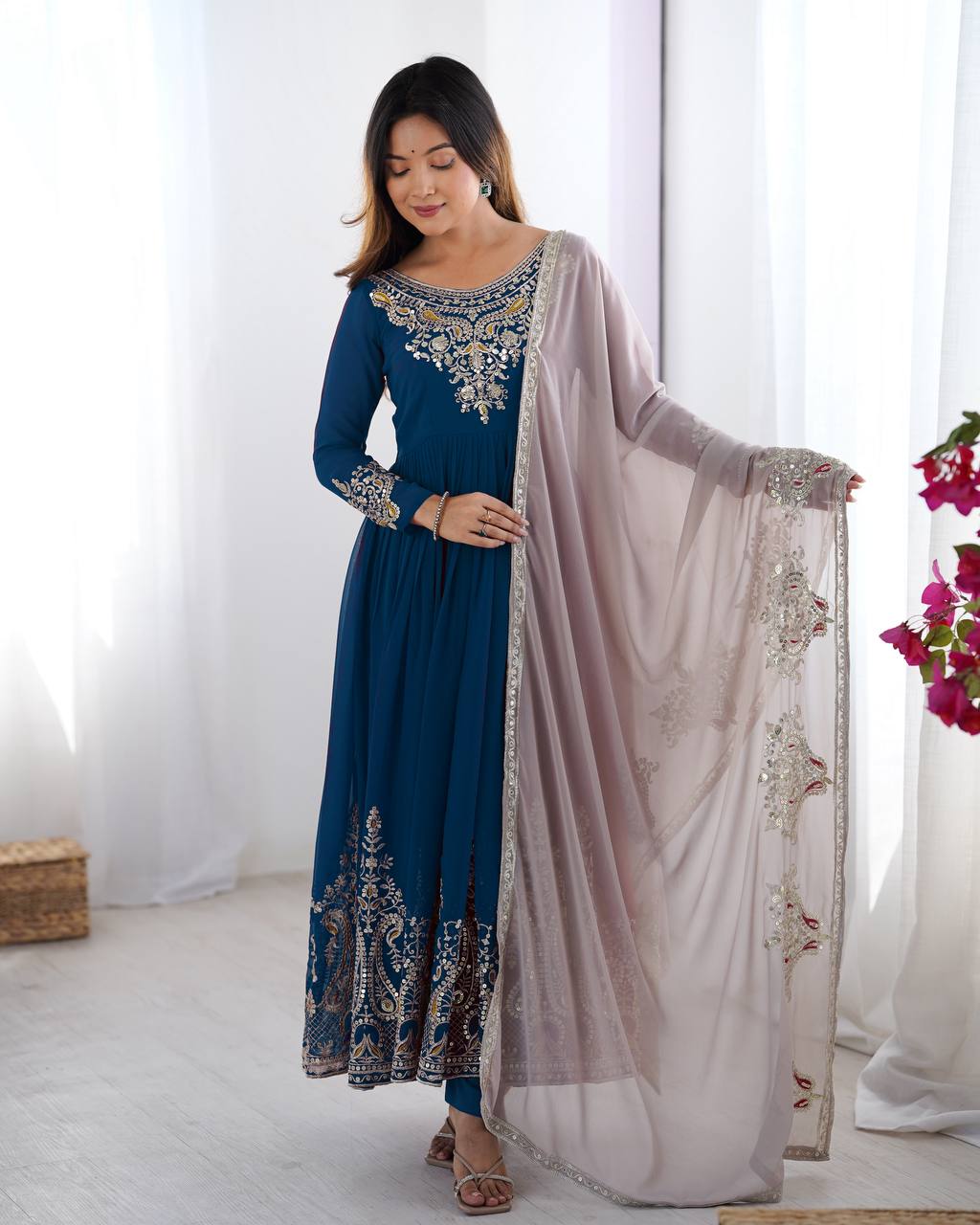 Robe "Ishika" - Bleu