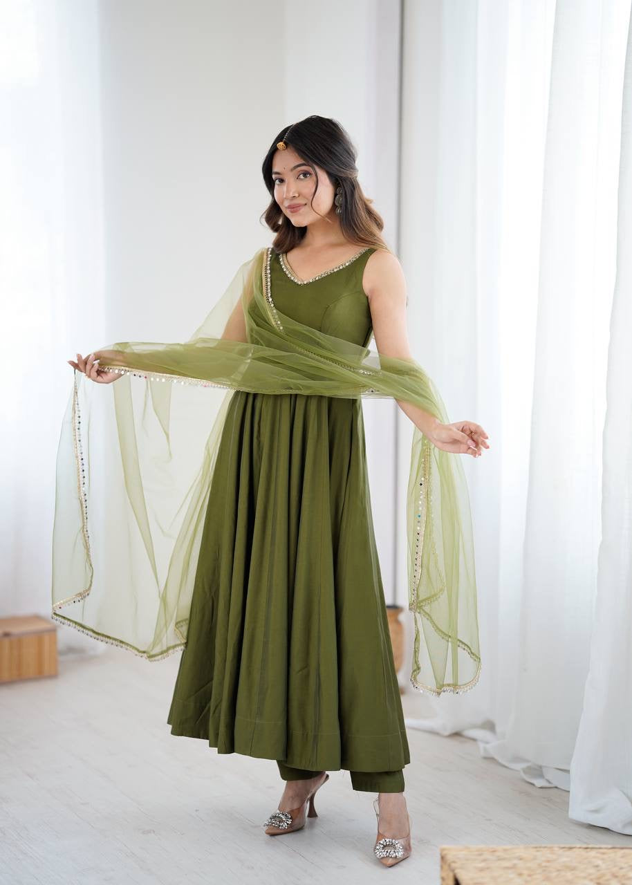 Anarkali Collection "SaÏda" - Vert