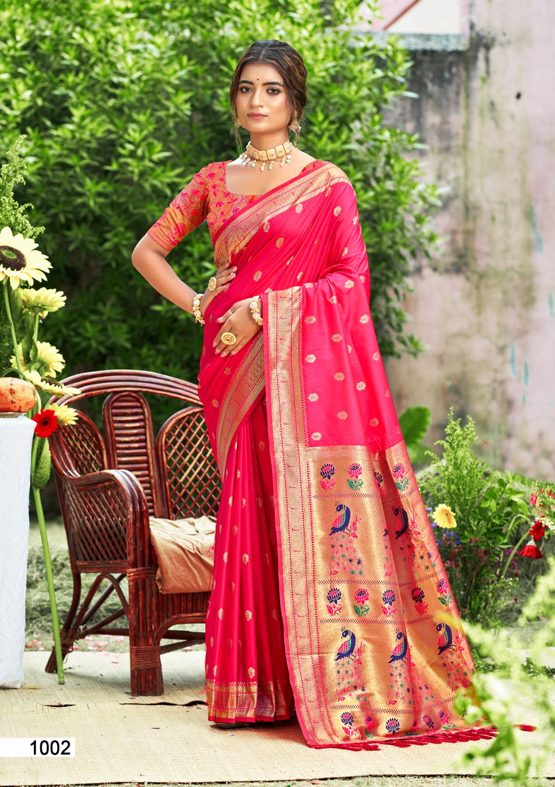 Sari "Mala" - Rose