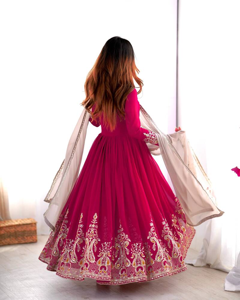 Robe "Ishika" - Rose fuschia