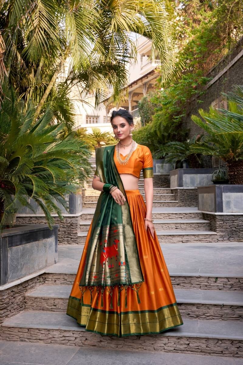 Lehenga collection "Mirudha" - Orange