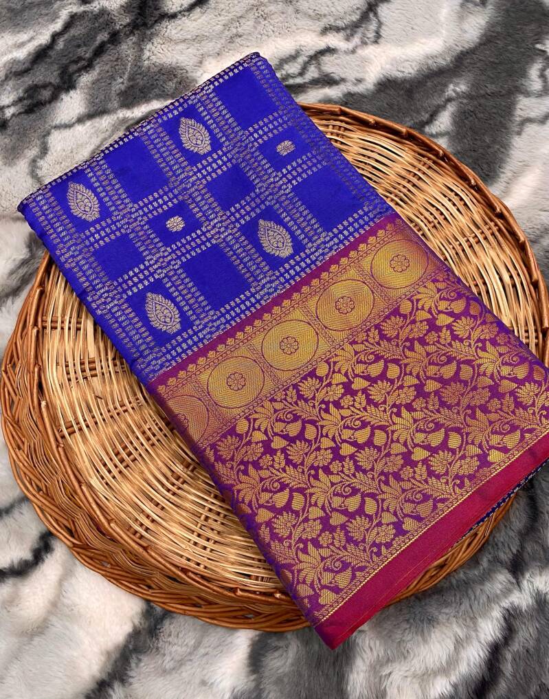 Sari Collection "PRACHI" Bleu