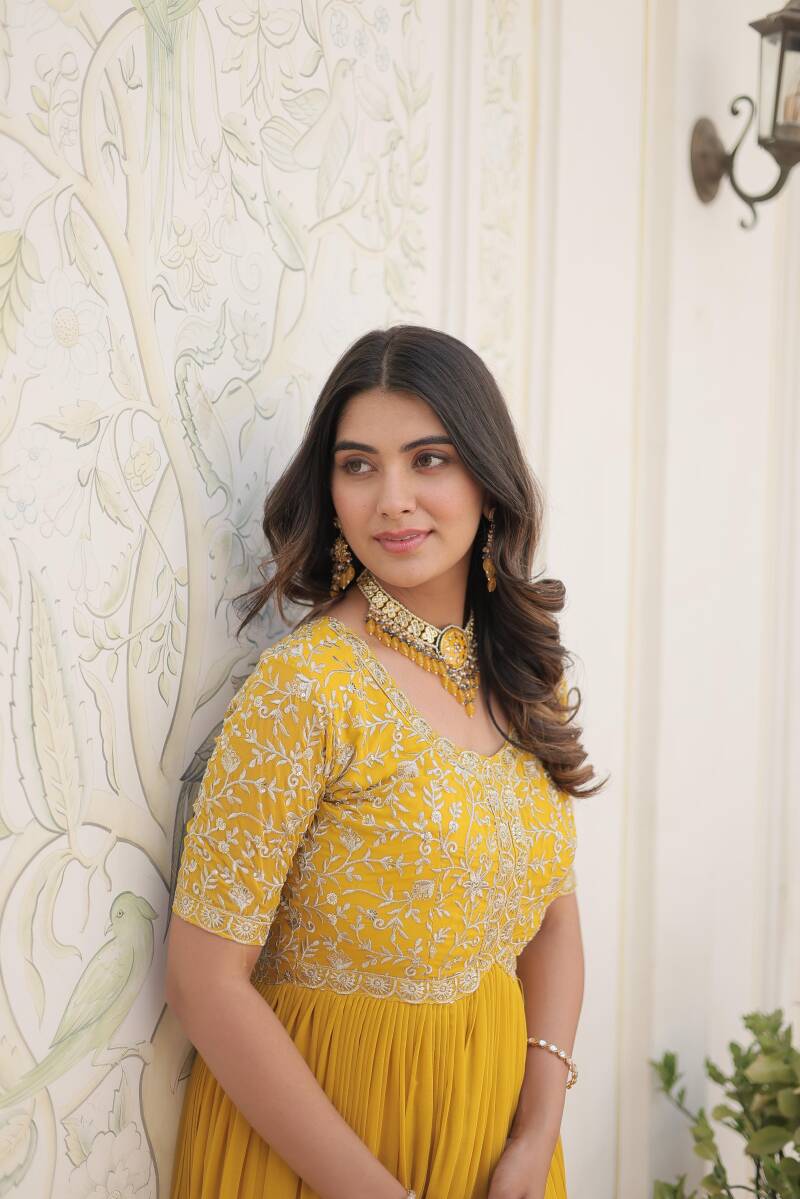 Anarkali/Robe Collection "Anarkali SWEETY 3" - Jaune