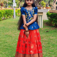 Lehenga Fille collection "Ashwani" Bleu