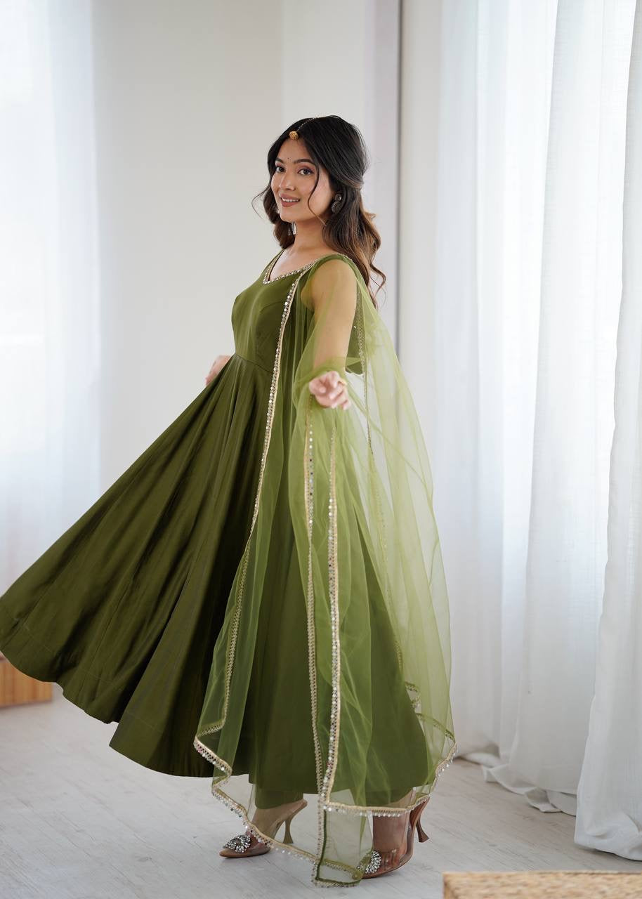 Anarkali Collection "SaÏda" - Vert