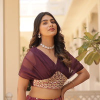 Lehenga collection "Sana" - Bordeaux/prune