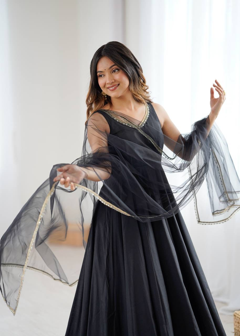 Anarkali Collection "SaÏda" - Noir