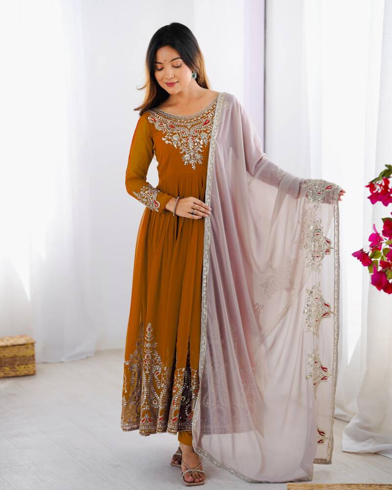 Robe "Ishika" - Jaune moutarde