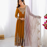 Robe "Ishika" - Jaune moutarde