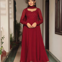 Anarkali Collection "Riya" - Rouge bordeaux