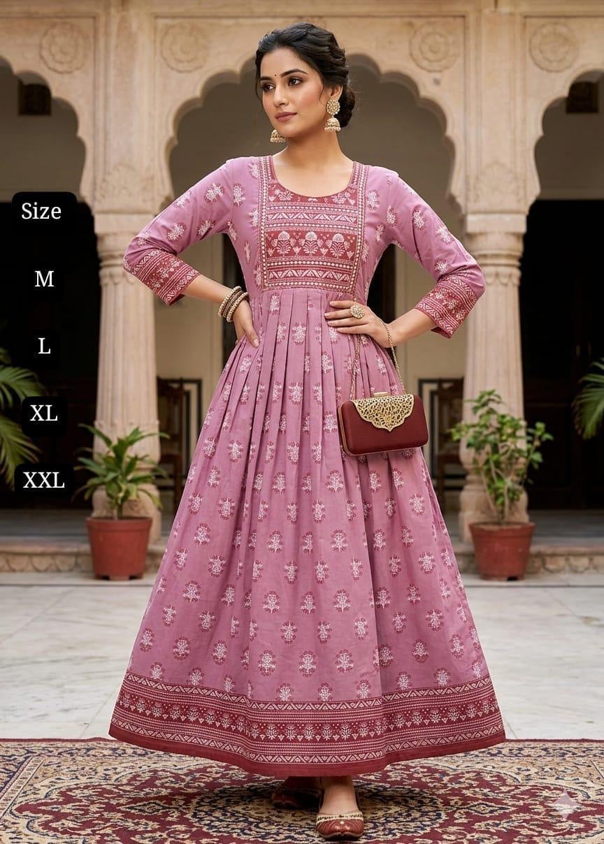 Robe tunique Collection "Mendhana"  - Vieux rose