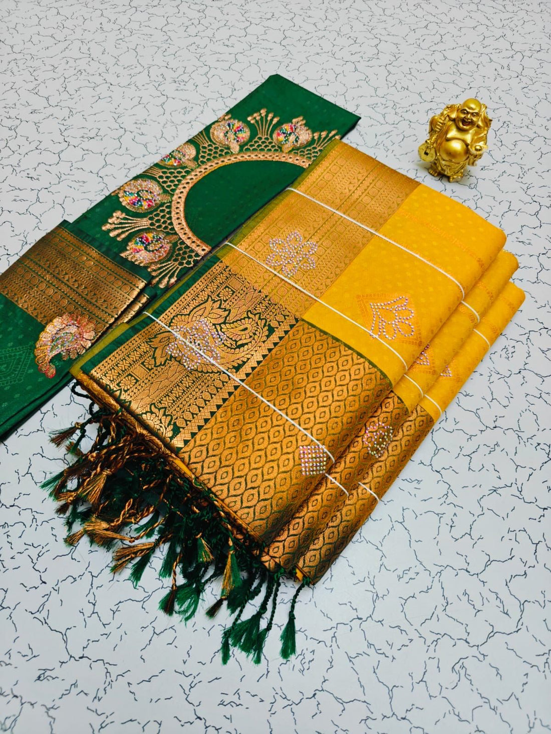 Sari Collection "Chandrani" - Jaune perlé