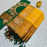 Sari Collection "Chandrani" - Jaune perlé