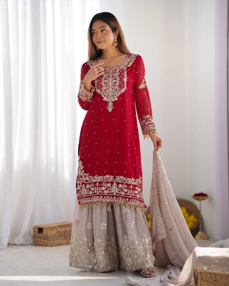 Punjabi Collection "Poujvali" - Rouge