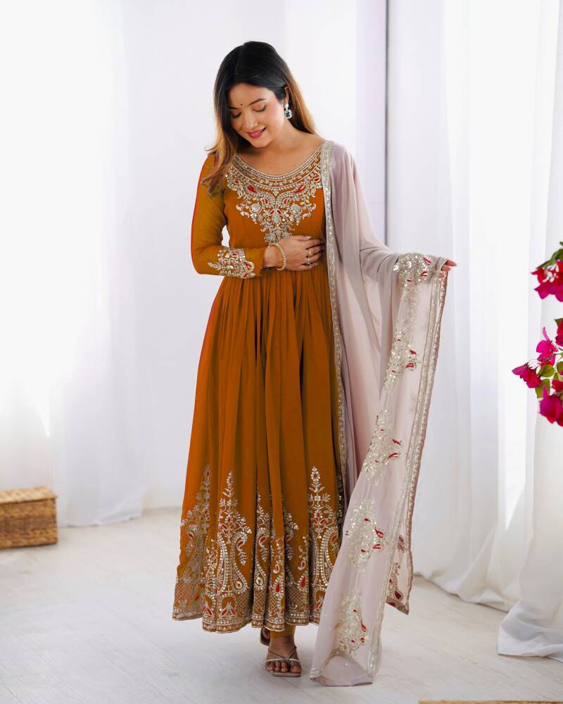 Robe "Ishika" - Jaune moutarde