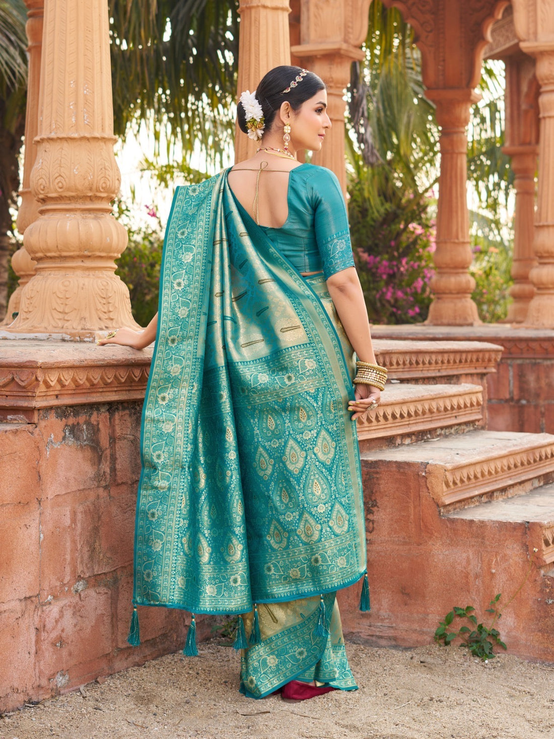 Sari "Shubharambh" - Bleu