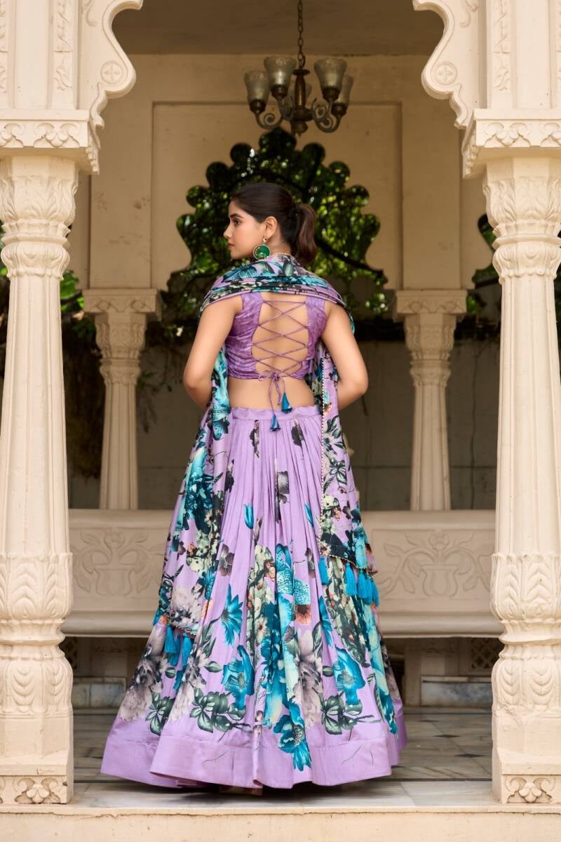 Lehenga collection "Tussary" - Violet
