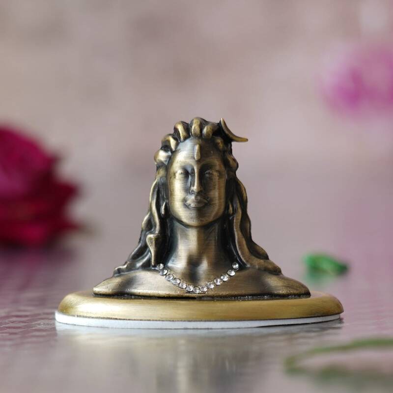 Statuette Premium en métal d'Adiyogi Shiva