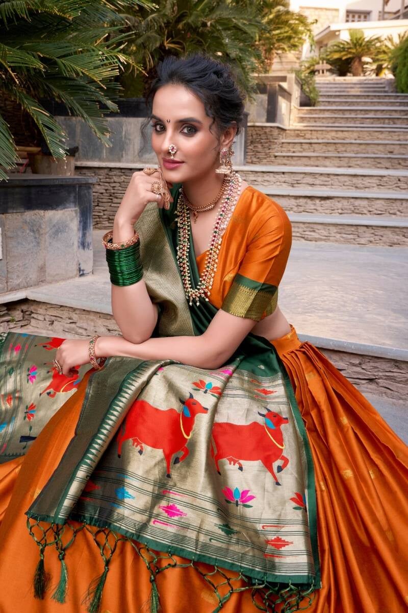 Lehenga collection "Mirudha" - Orange
