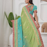 Sari "Livanee" - Vert