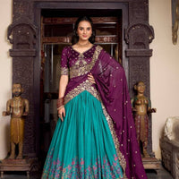 Lehenga collection "Yashoda" - Bleu