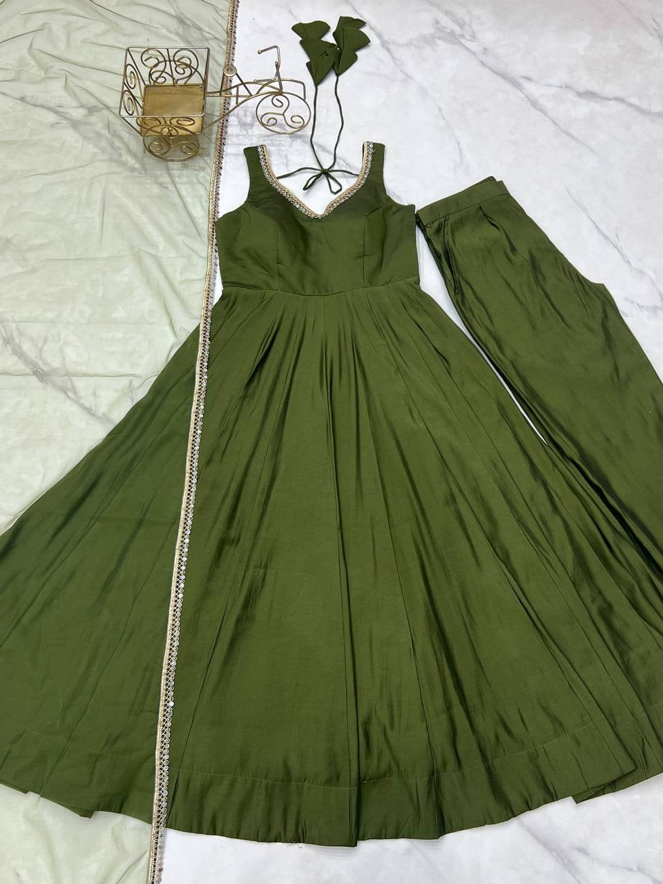 Anarkali Collection "SaÏda" - Vert