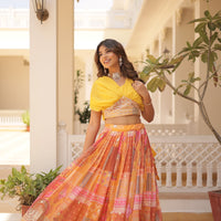 Lehenga collection "Sana" - Jaune/corail