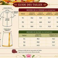 Ensemble chemise veshti "Hiresh" - Bordeaux