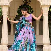 Lehenga collection "Tussary" - Violet