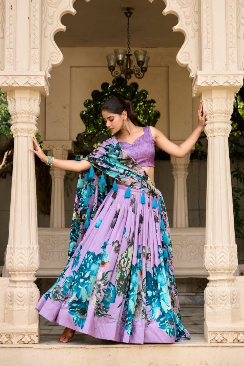 Lehenga collection "Tussary" - Violet