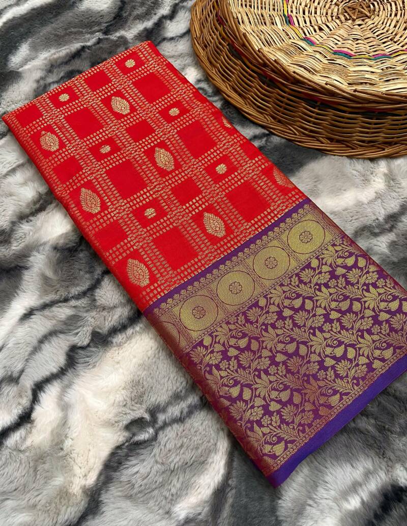 Sari collection "PRACHI" Rouge