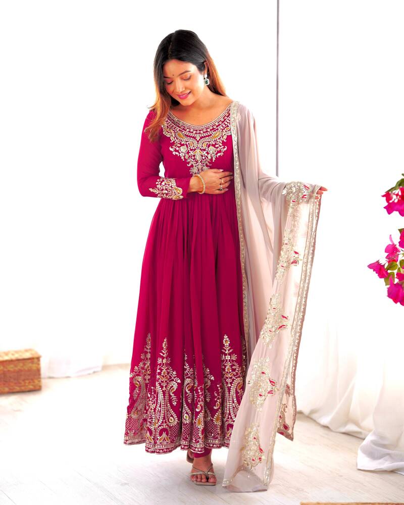 Robe "Ishika" - Rose fuschia