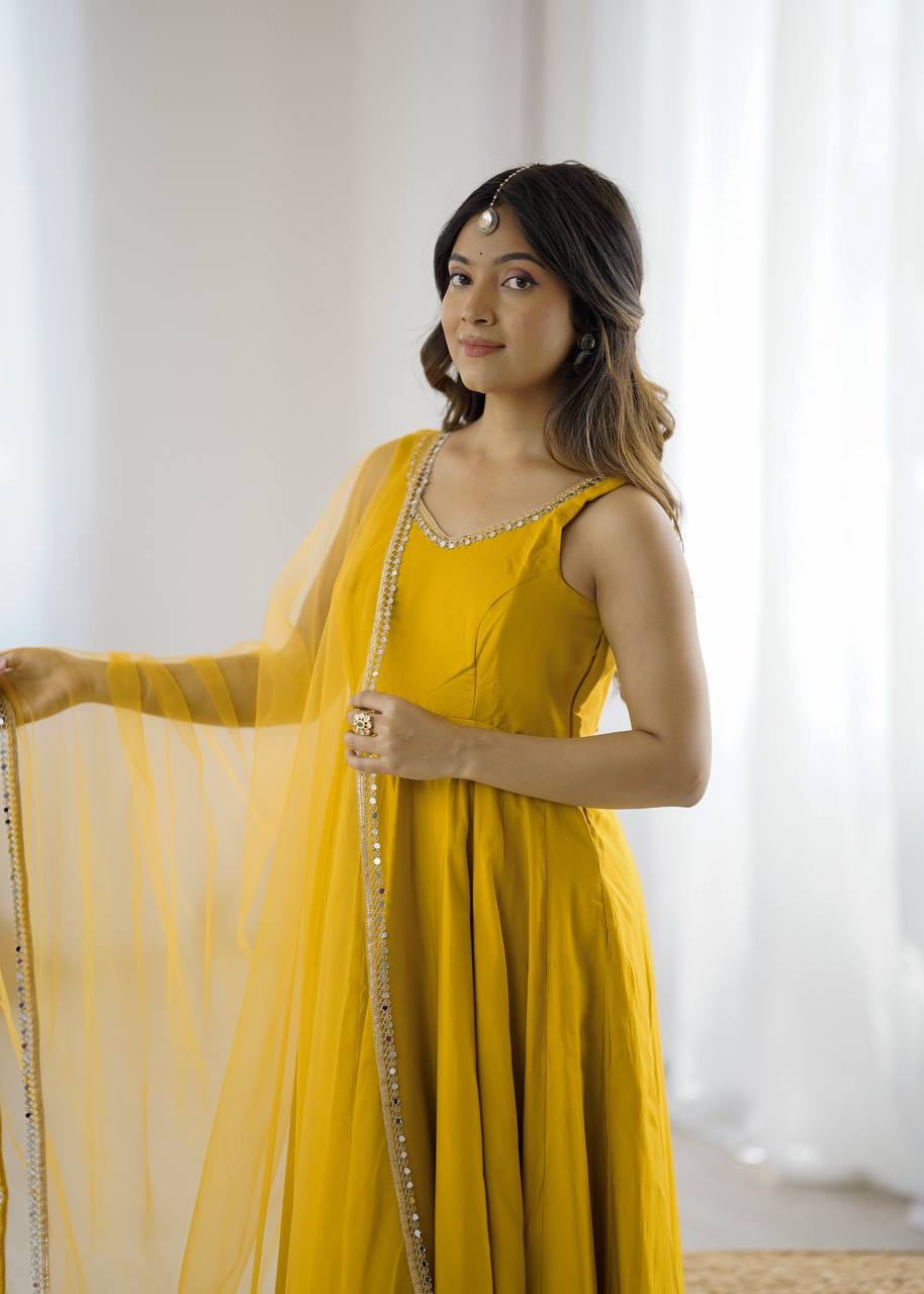 Anarkali Collection "SaÏda" - Jaune
