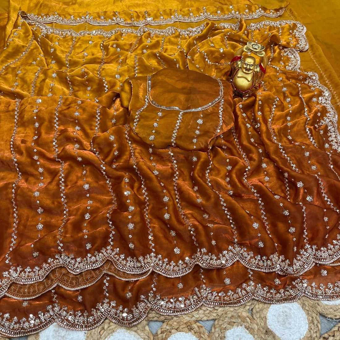 Sari "Shaïla" - Orange