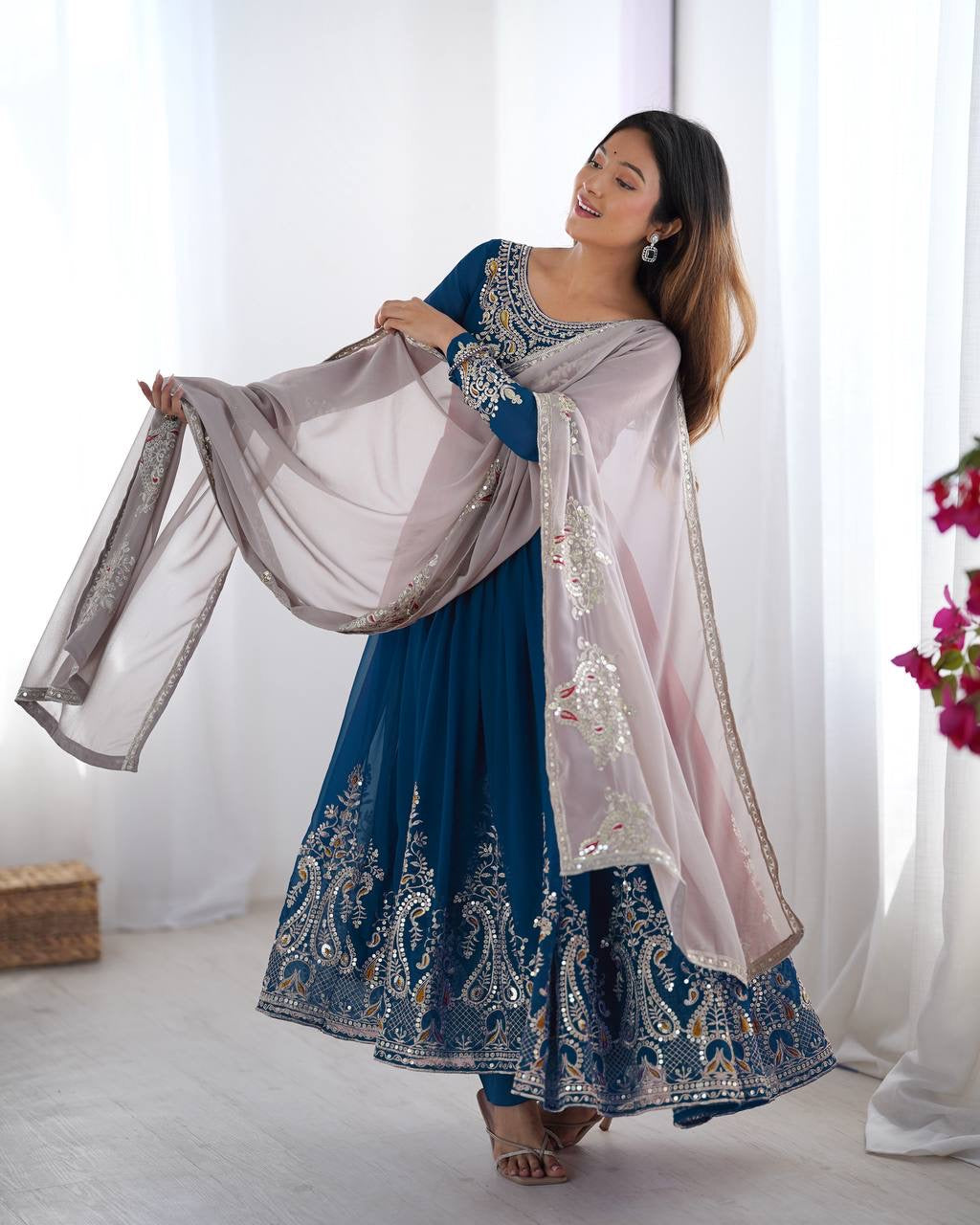 Robe "Ishika" - Bleu