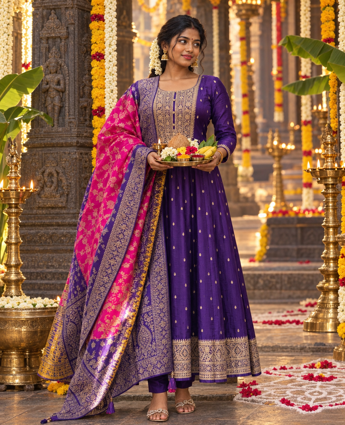 Anarkali/Robe Collection "Bahara"  - Violet