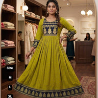 Robe tunique Collection "Mendhana"  - Vert anis