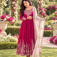 Robe "Ishika" - Rose fuchsia