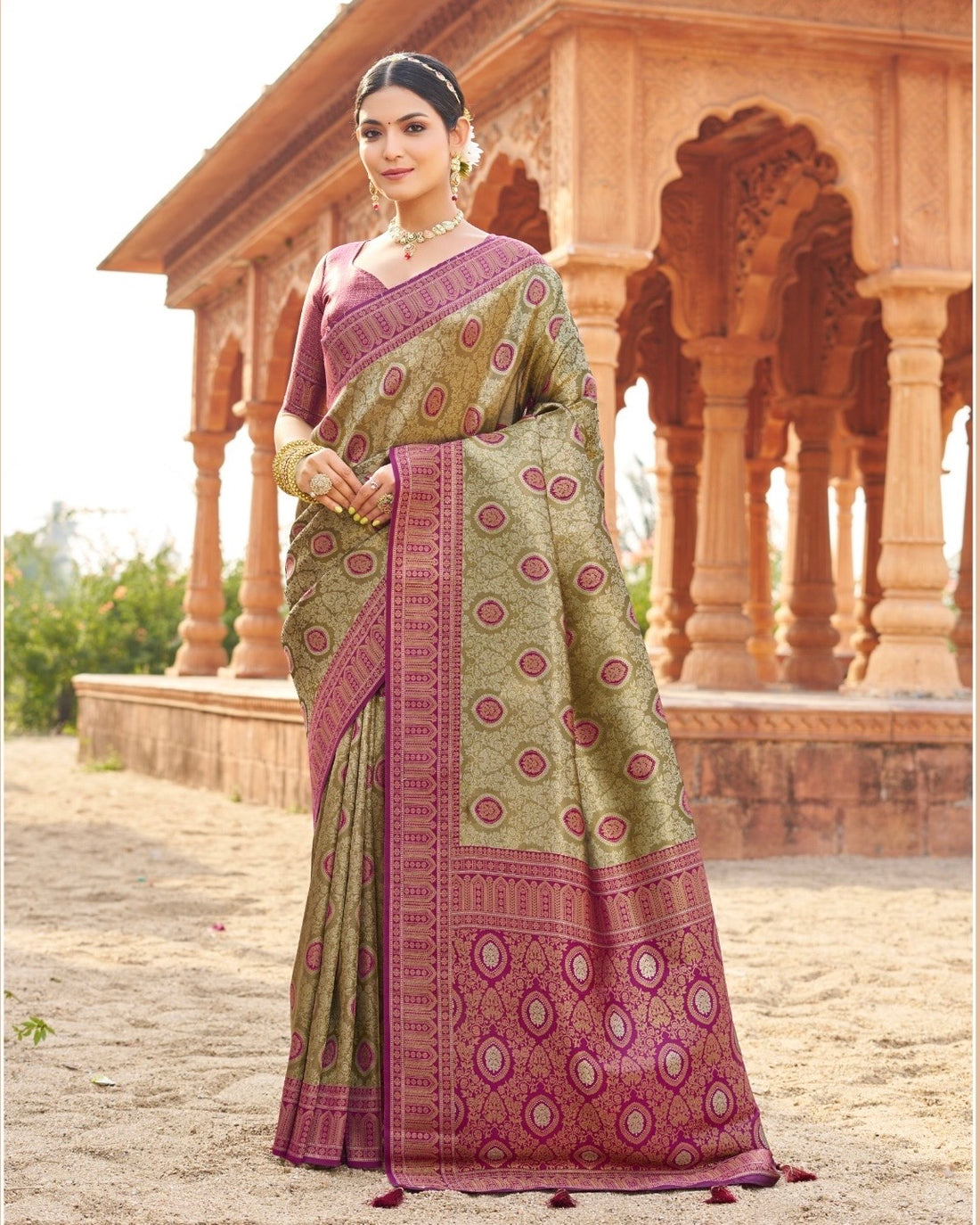 Sari "Shubharambh" - Violet