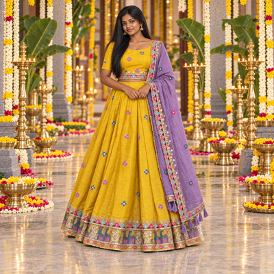 Lehenga collection "Ouma" - Jaune