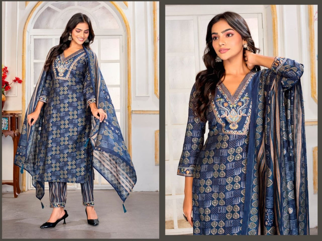 Punjabi "Gori" - Bleu marine
