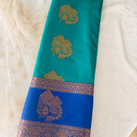 Sari "Devaguy" - Bleu turquoise