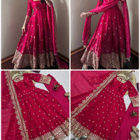 Anarkali/Robe Collection "Indra"  - Rouge
