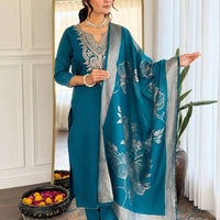 Punjabi "Allya" - Bleu indigo